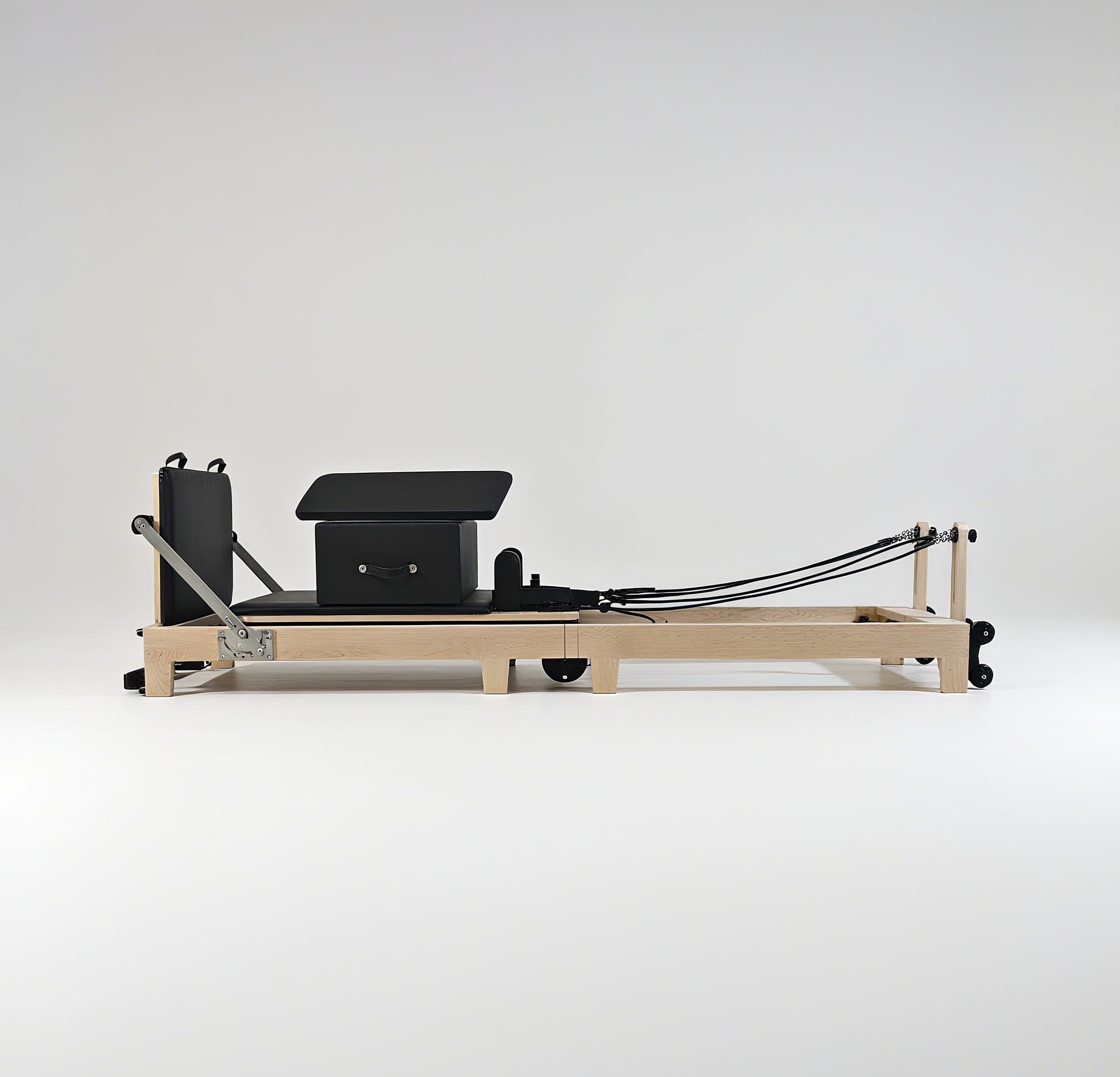 Pilates & Yoga Elastic Band - Foldable Maple Wood Pilates Reformer with