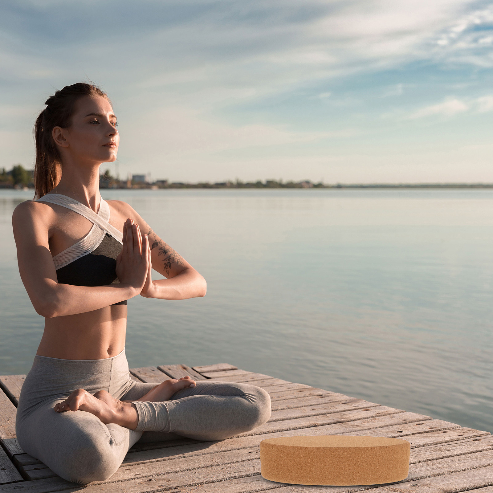 Yoga Block Cork - Oval Cork Yoga Block Premium Dense