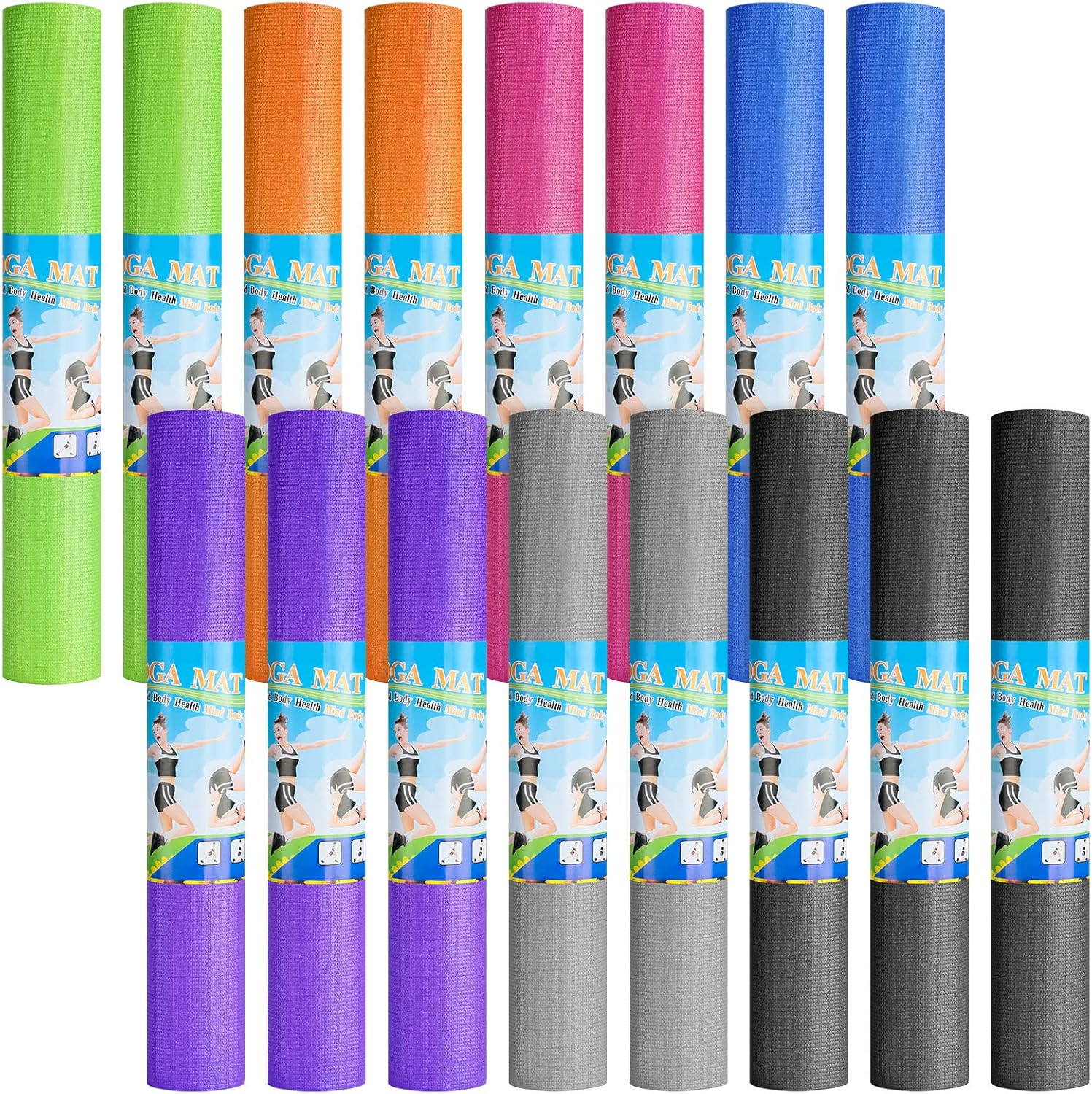 Pilates Yoga Class - 3 mm Thin Yoga Mats Lightweight