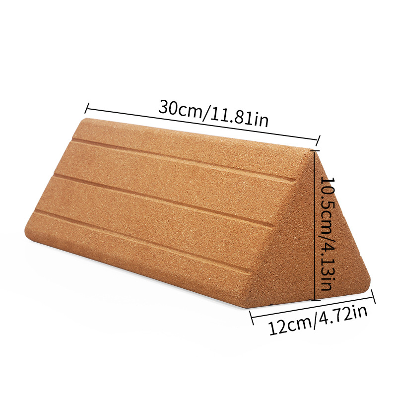 Yoga Block Cork - High-Density Triangle Cork Yoga Block -
