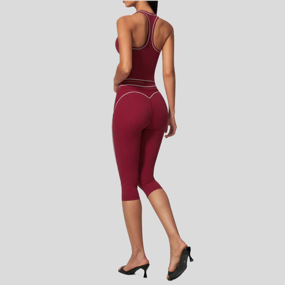Women Contrast Stitch Racerbac - Pilates Yoga Class 评论和价格