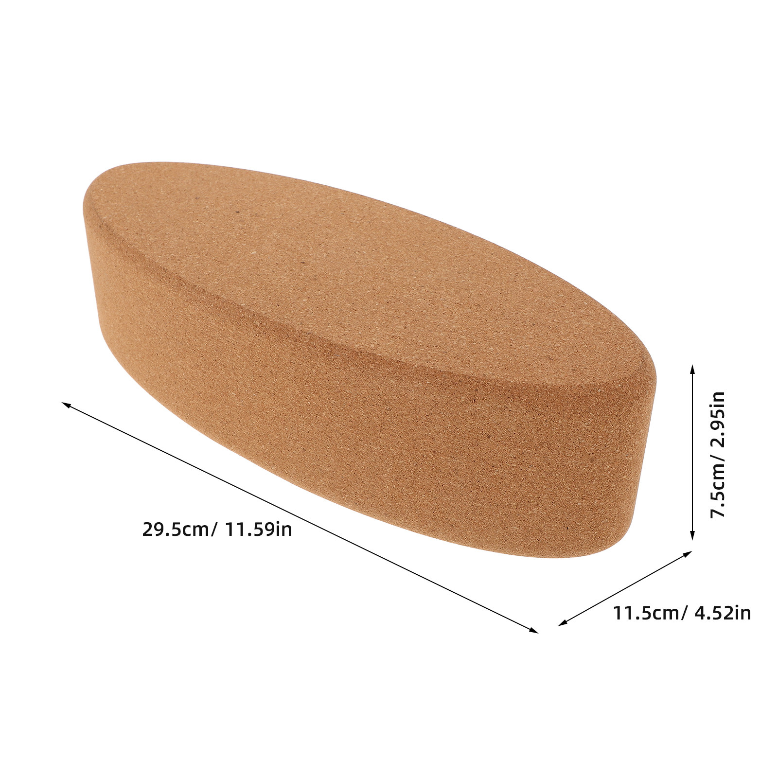 Natural Cork Oval Yoga Brick S - Yoga Block Cork 评论和价格