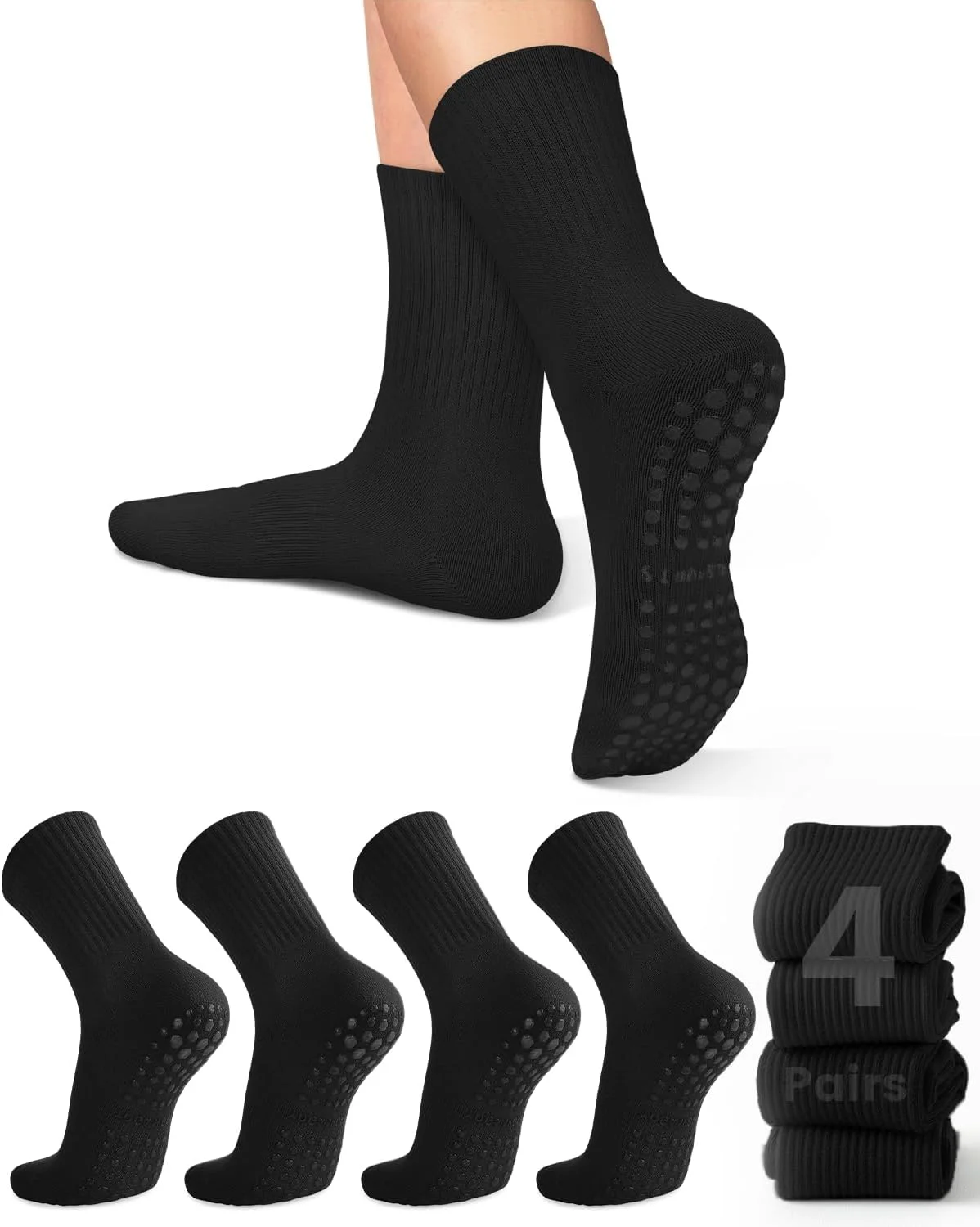 4 pairs of women's yoga socks, - Pilates & Yoga Elastic Band 评论和价格