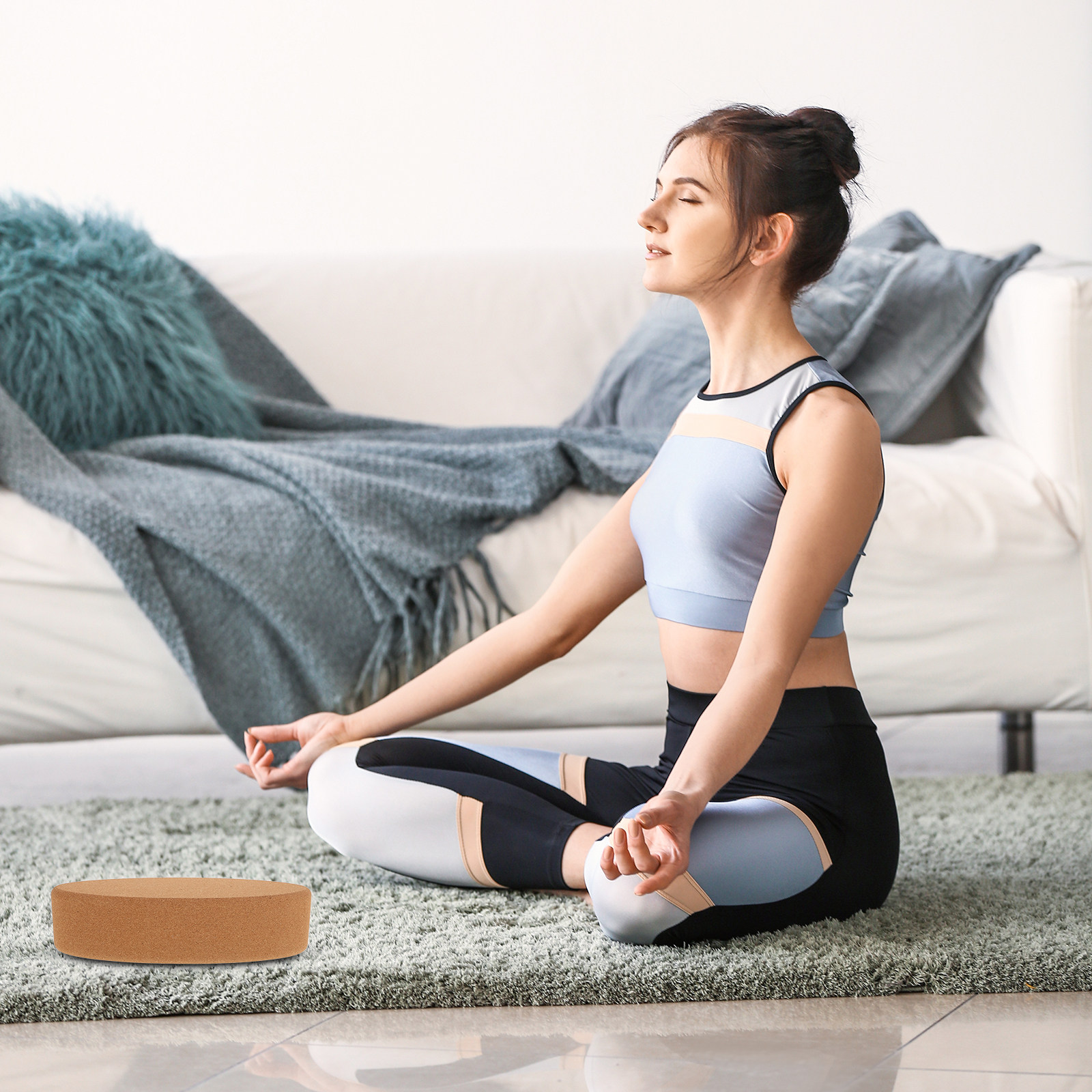 Oval Shaped Cork Yoga Block Su - Yoga Block Cork 评论和价格