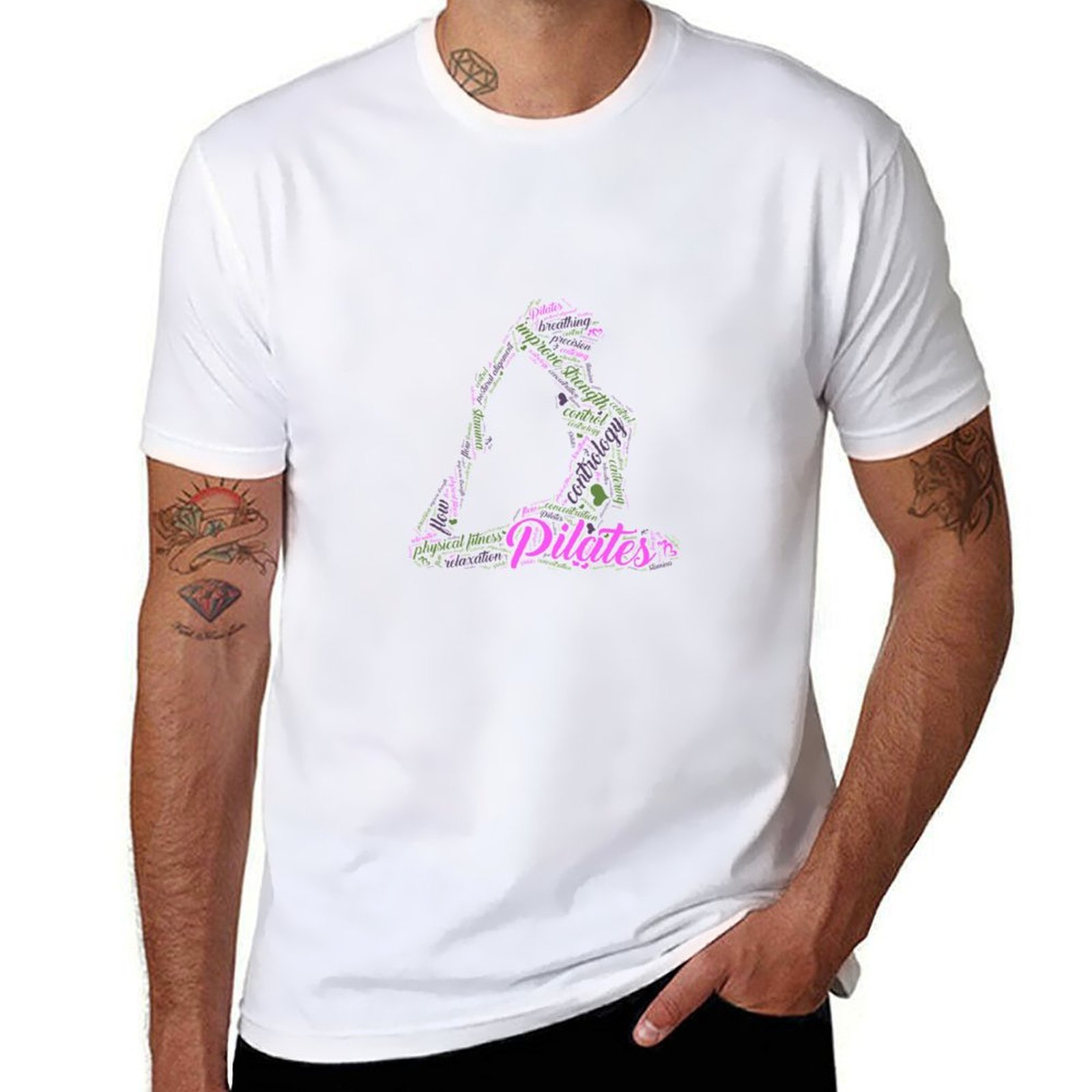 Womens Fun Word Cloud and Cute - Pilates Yoga Class 评论和价格