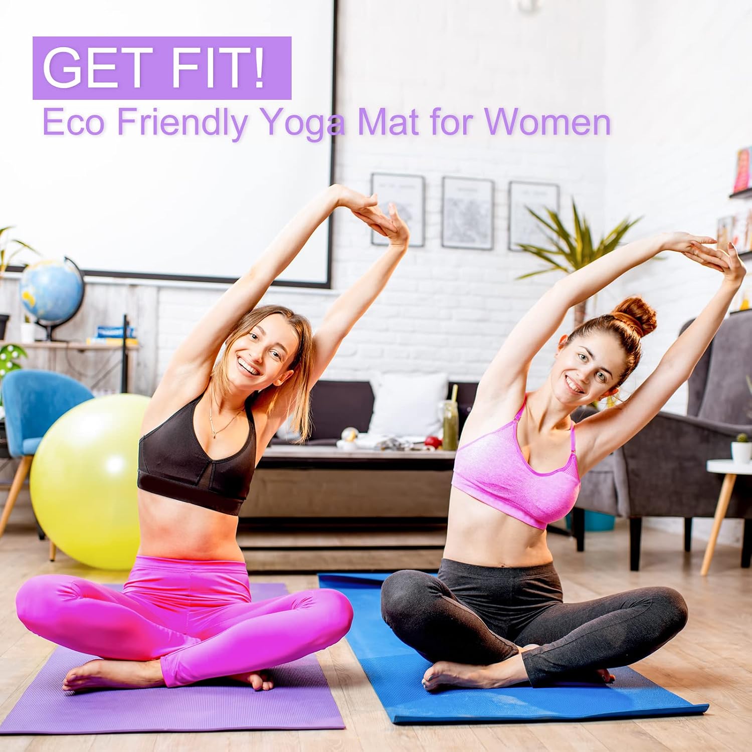 3 mm Thin Yoga Mats Lightweigh - Pilates Yoga Class 评论和价格