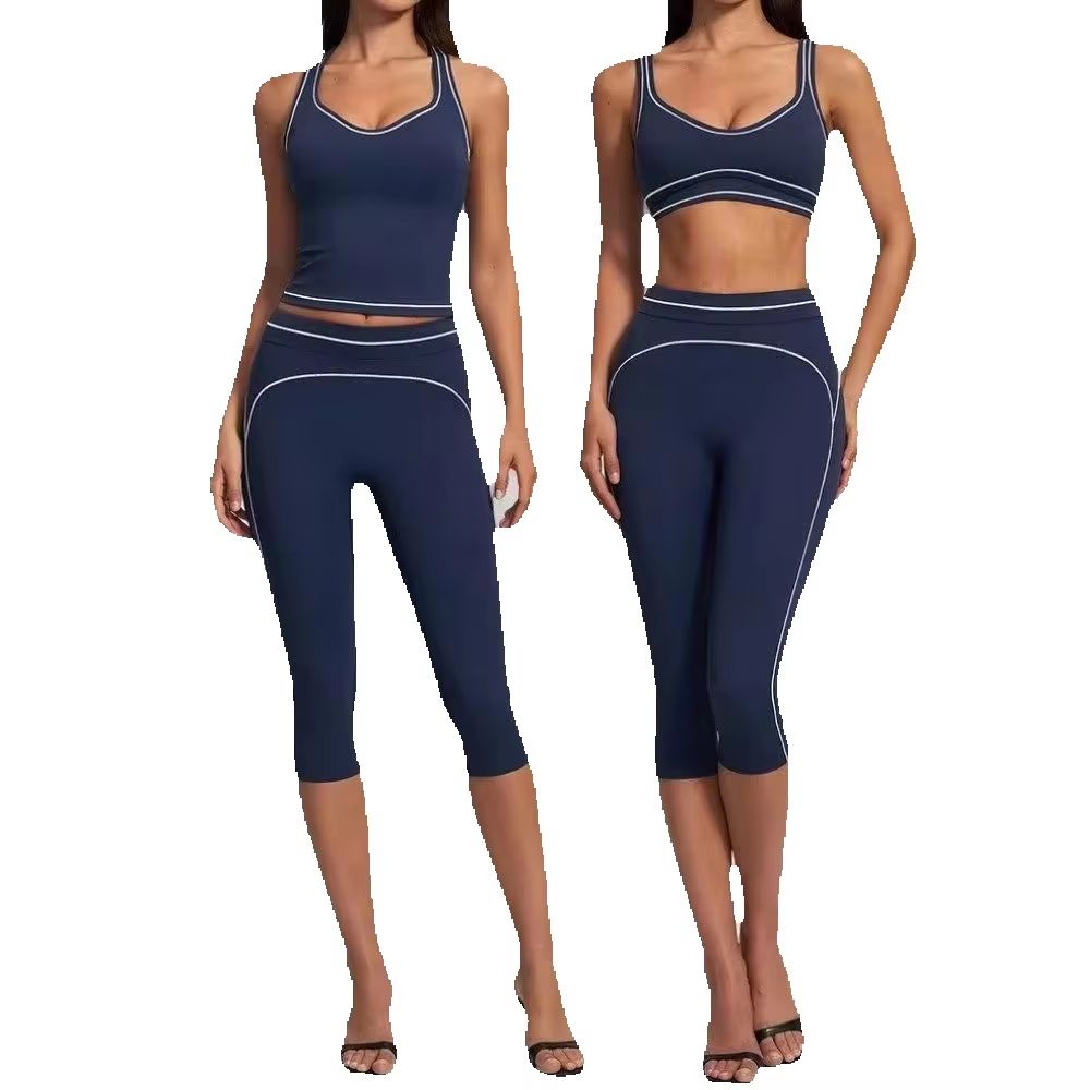 Women Contrast Stitch Racerbac - Pilates Yoga Class 评论和价格
