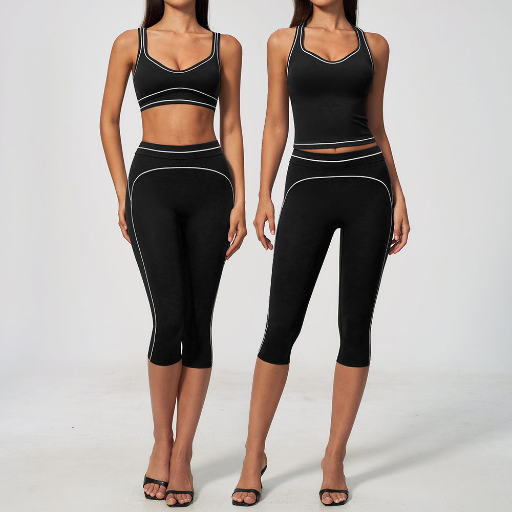 Women Contrast Stitch Racerbac - Pilates Yoga Class 评论和价格