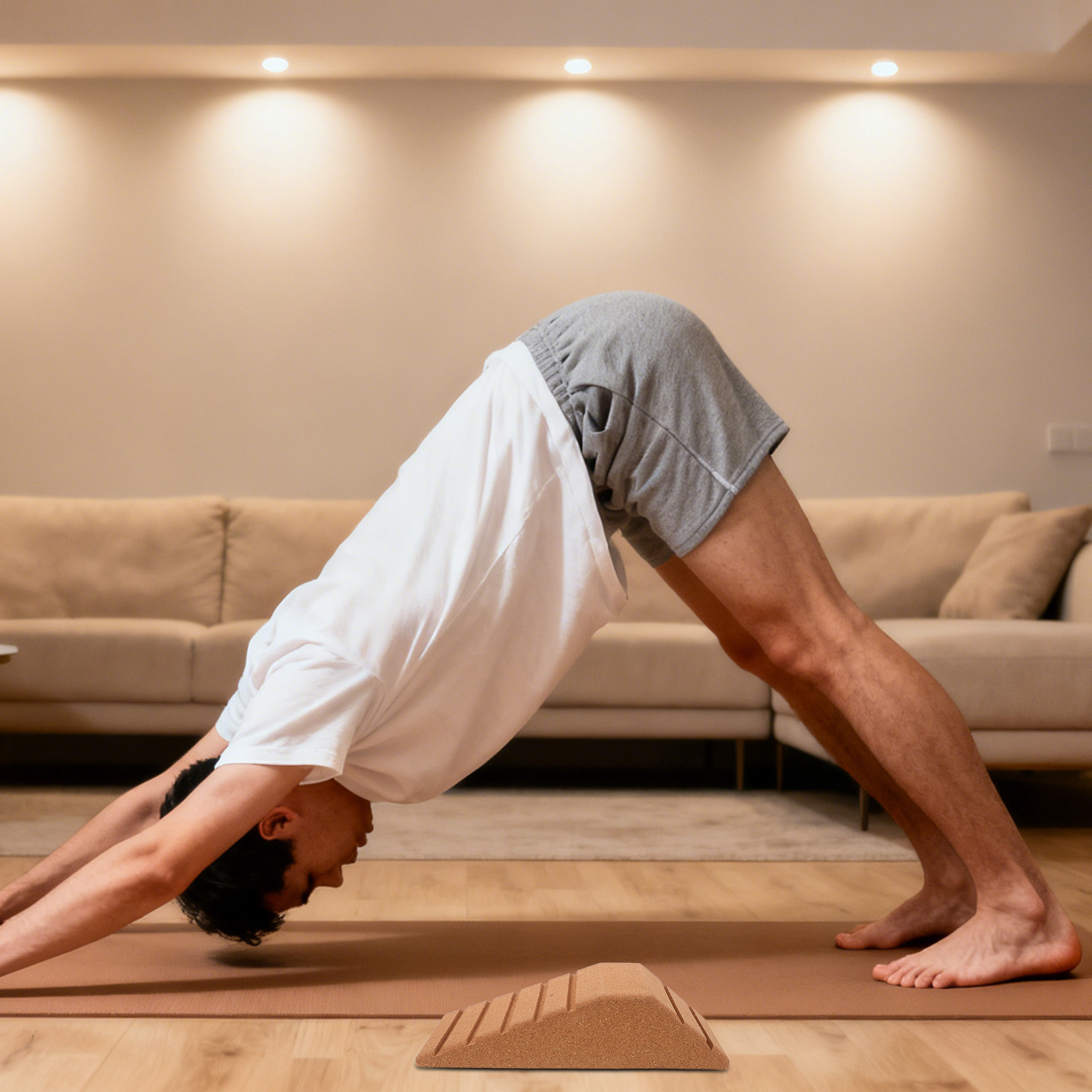 Cork Squat Trapezoid Yoga Bloc - Yoga Block Cork 评论和价格